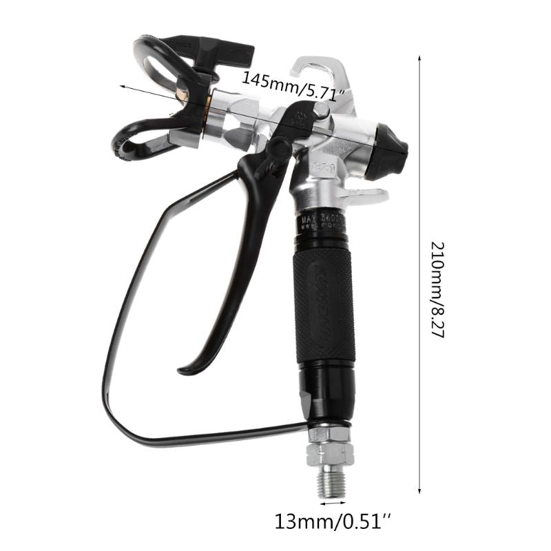 3600PSI Airless Spray Gun + Cleaning Brush + 517 Tip Nozzle Set - EZ Painting Tools