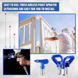 9Pcs Airless Sprayer Gun Hose Kit 50ft 3600psi High Pressure Tube with Extension Rod Pole 313 415 517 Tip - EZ Painting Tools
