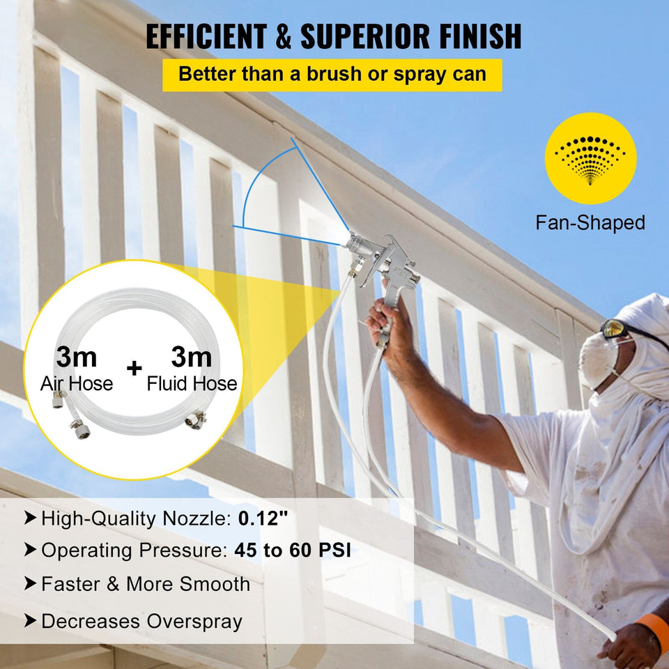 EZ 2.5Gal High Pressure Paint Paint Sprayer- 10L Capacity - EZ Painting Tools