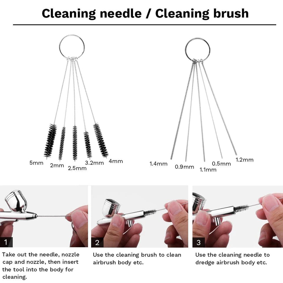 Spray Gun Nozzle Cleaning Repair Cleaner Kit 11pcs/Set - EZ Painting Tools