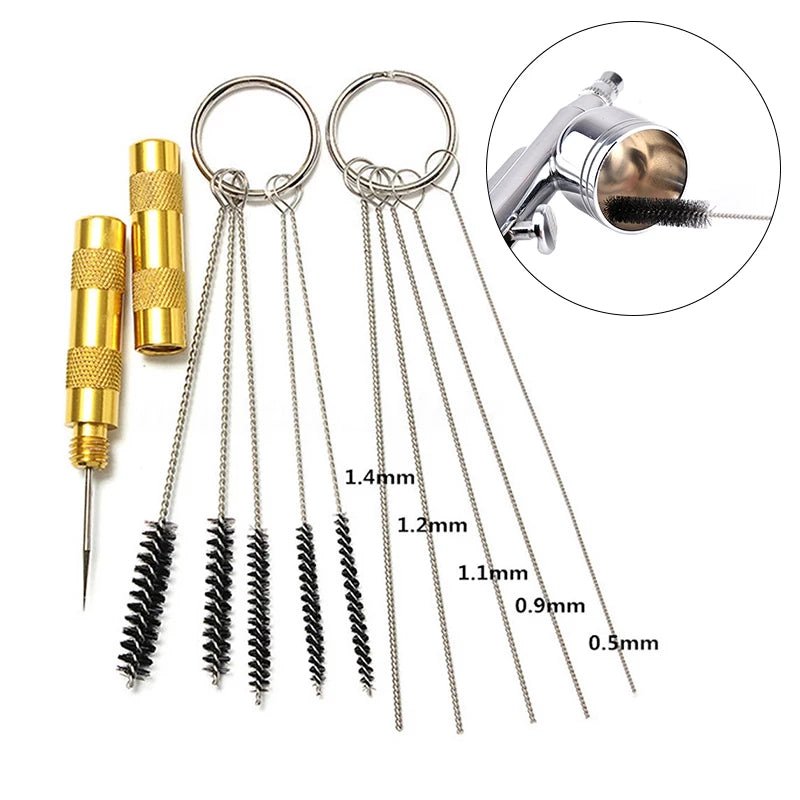Spray Gun Nozzle Cleaning Repair Cleaner Kit 11pcs/Set - EZ Painting Tools